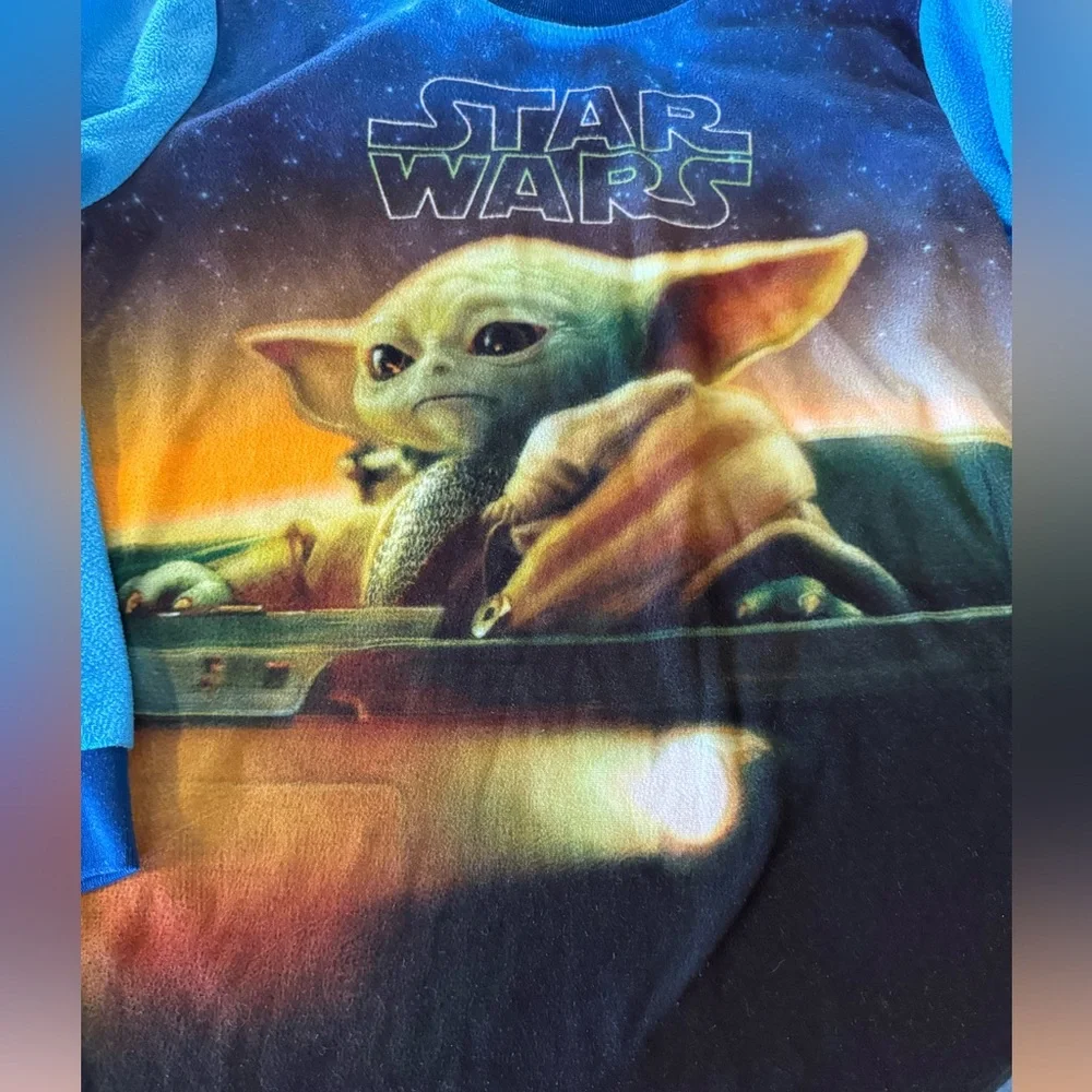 Star Wars Kids Cozy Fleece Pajama Set - Blue and Black, Size 6/7